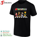 Wisconsin Badgers Bucks Brewers Packers mascot walking across shirt