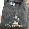 Wizard Embroidered Comfort Colors T-va Shirt in Pepper - Wizard-inspired Tee - Custom Embroidery