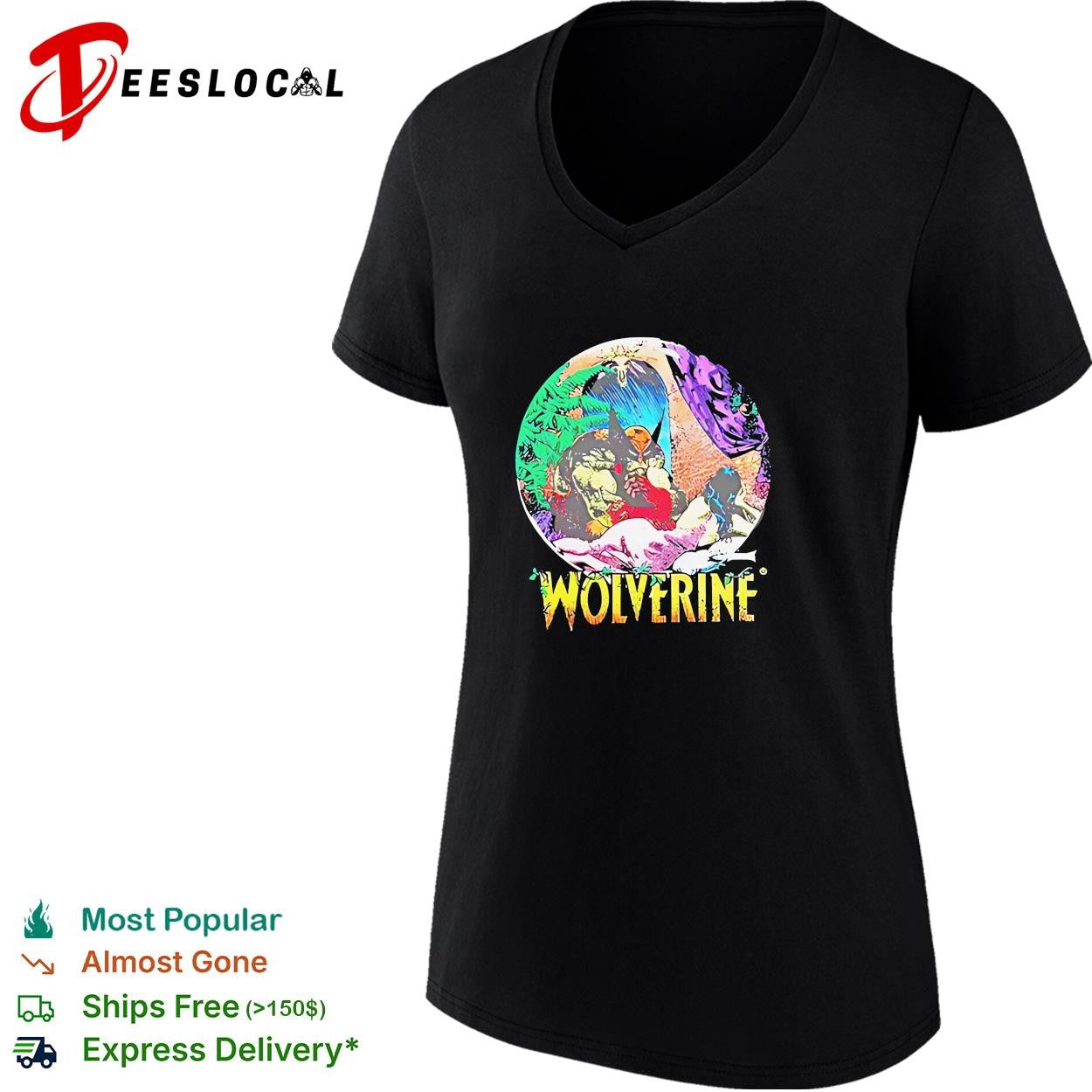 Wolverine with wo vintage illustration shirt