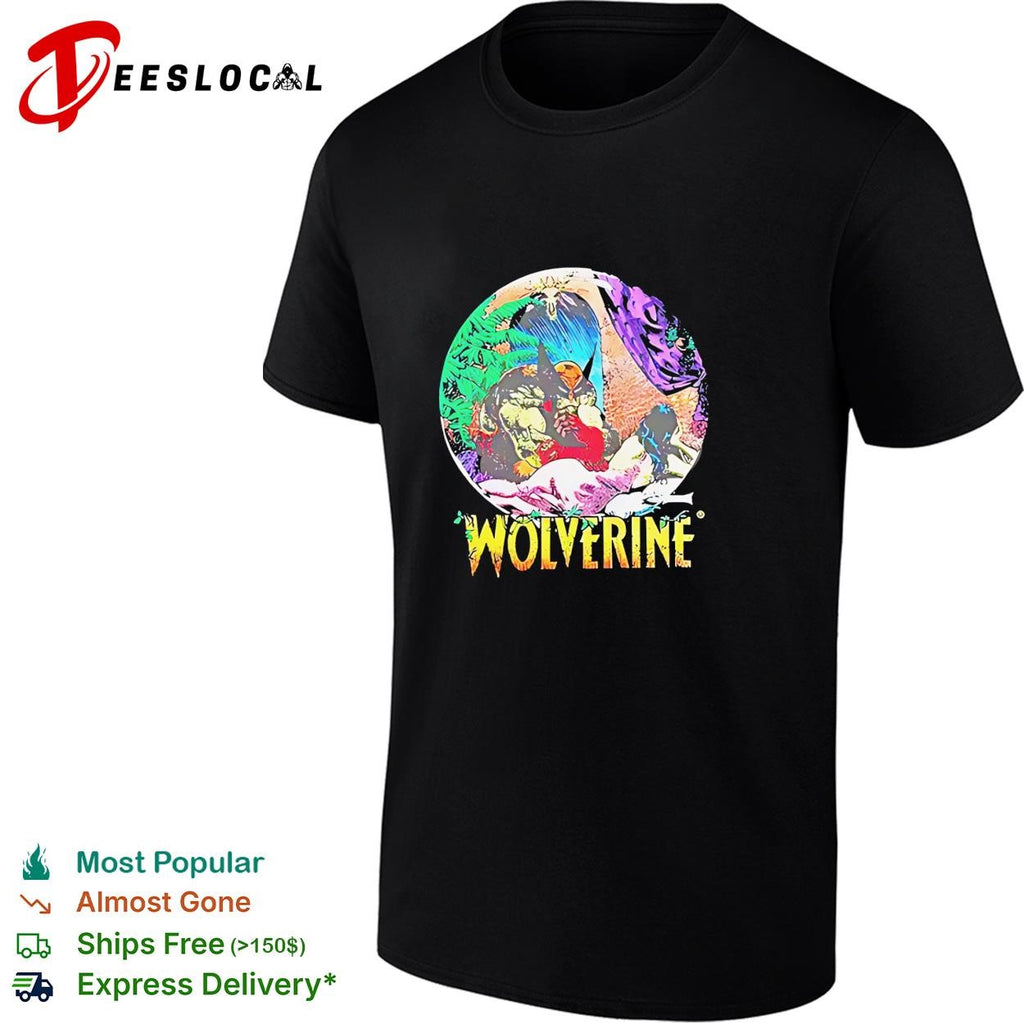 Wolverine with wo vintage illustration shirt