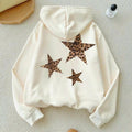 Leopard Print Star Graphic Hoodie/Sweatshirt(No Hood)/T-Shirt, For Men/Women