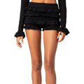 Women Knit Shorts, Elastic Waist Layered Slim Fit Summer Shorts Casual Short for Daily Light Womenswear T-Shirts, Hoodie,...