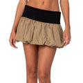 Women Summer Bubble Skirt Casual Contrast Color Elastic Mini A-Line Skirt for Beach Vacation Club Streetwear Fashion...
