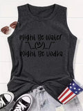 Women's Cartoon & Letter Print Round Neck Tank Top, Casual Sleeveless Crew Neck Top for Summer, Ladies Clothes for Daily...