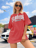 Women's Cartoon Letter Print Round Neck Tee, Fashion Casual Crew Neck T-shirt for Daily Holiday Vacation Outdoor Wear,...