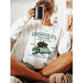 Women's Casual Crew Neck Sweatshirt with Vintage Car & Letter Print, 100% Polyester Knit Fabric, Casual Style, Long...