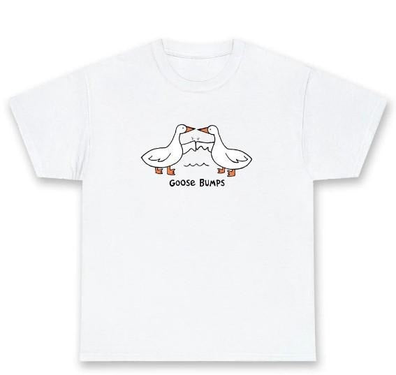 Women's Goose Bumps Y2K Graphic Tee,  Summer Crewneck Womenswear Top Underwear Lady Hoodie, Sweatshirt | CiraTrend.com
