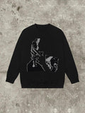 Women's Graphic Print Round Neck Sweatshirt, Casual Long Sleeve Pullover, Women's Fall & Winter Clothes for Daily Wear...