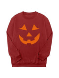 Women's Halloween Themed Print Crew Neck Sweatshirt, Casual Long Sleeve Pullover Sweatshirt for Fall & Winter, Ladies...