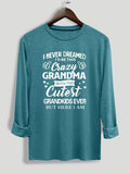 Women's Letter Graphic Print Round Neck Tee, Fashion Casual Long Sleeve T-shirt for Daily Outdoor Wear, Women's Tops for...