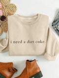 Women's Letter Print Crew Neck Sweatshirt, Casual Long Sleeve Pullover for Spring & Fall, Women's Clothes for Daily Wear...