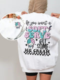 Women's Letter Print Crew Neck Sweatshirt, Casual Soft Comfy Long Sleeve Pullover for Fall & Winter, Women's Clothes for...