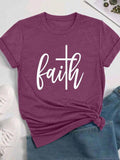 Women's Letter Print Round Neck Tee, Casual Short Sleeve Crew Neck T-shirt for Daily Wear, Ladies Clothes for All Seasons...