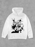 Women's Spider & Letter Print Hoodie, Fashion Casual Long Sleeve Hooded Sweatshirt for Daily Holiday Outdoor Wear, Women...