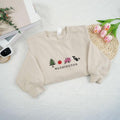 Women's Washington Icons Embroidered Sweatshirt, Rhododendron Flower Sweatshirt, Washington Pine Tree Sweatshirt,...