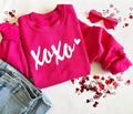 Womens Valentine Sweatshirt, XOXO Sweatshirt, Cute Valentines Shirts For Women, XOXO Shirt Pink, Valentine Couple...