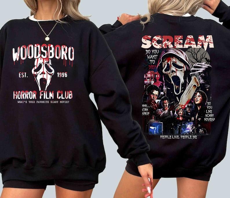 Woodsboro Horror film Club Shirt ? Halloween Killers Friends Movie Unisex Shirt Double Sides | You Can't Kill The Boogexman Shirt | Must Have Halloween Shirt