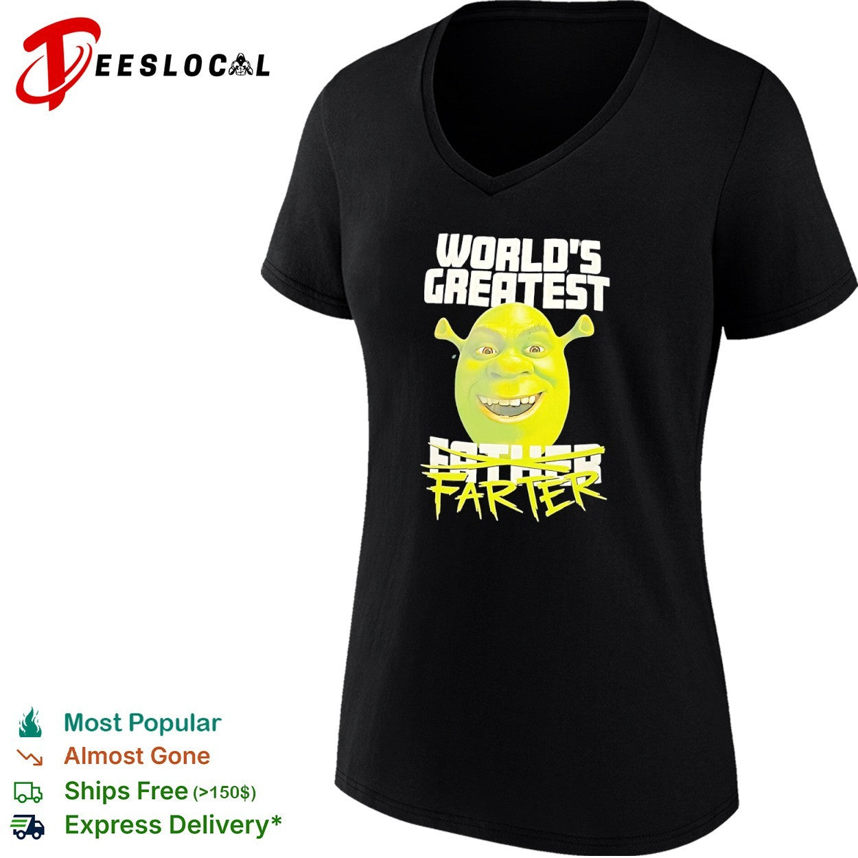 Worlds Greatest Farter Funny Shrek Meme Fathers Day Dad Joke Shirt