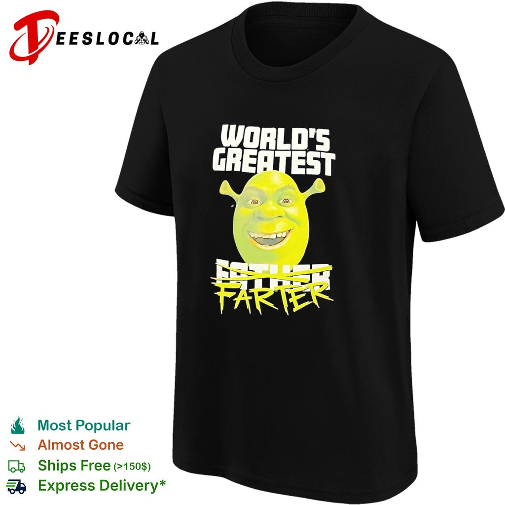 Worlds Greatest Farter Funny Shrek Meme Fathers Day Dad Joke Shirt