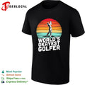 Worlds okayest golfer sunset swing shirt
