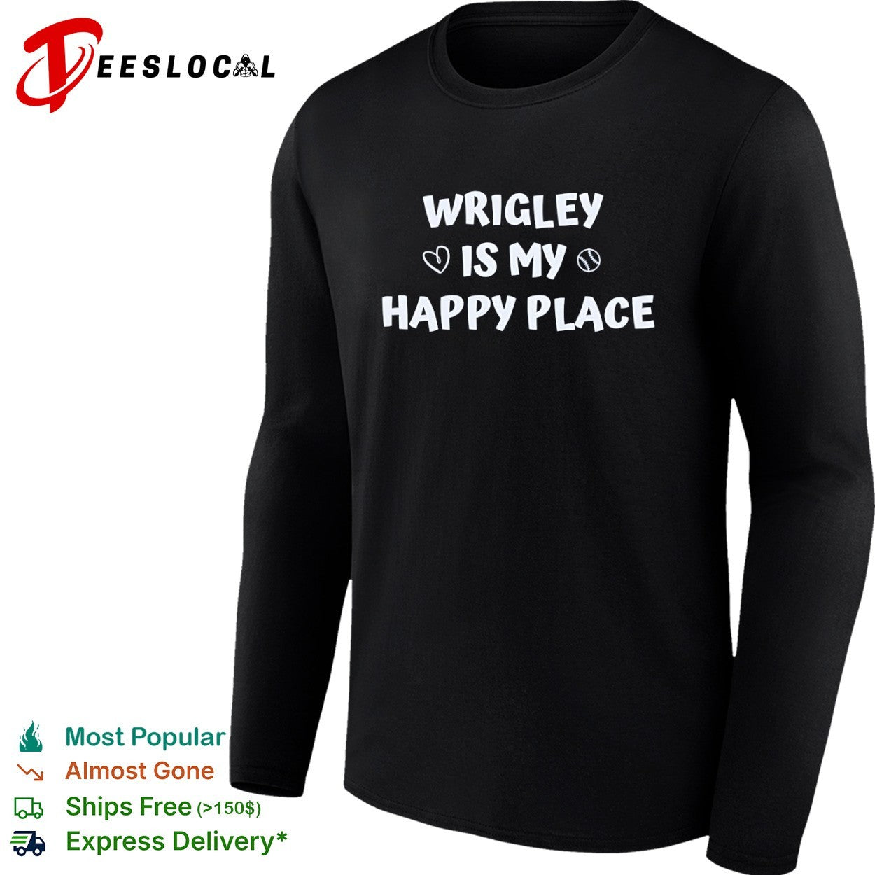 Wrigley Is My Happy Place Chicago Cubs shirt