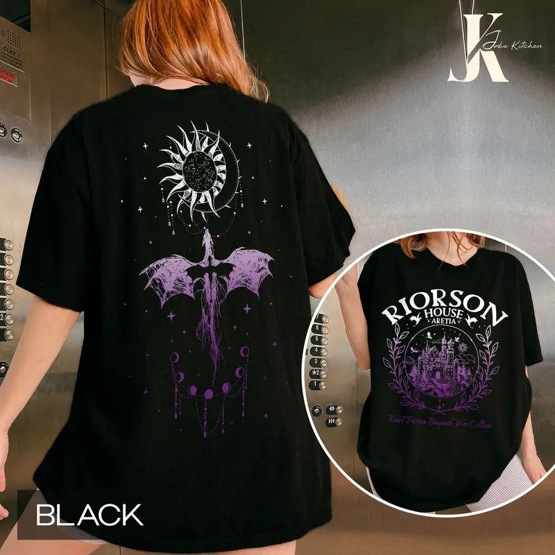 Xaden Riorson House Comfort Colors Shirt, Fourth Wing Shirt, Dragon Rider Bookish, Iron Flame Shirt, Basgiath War...