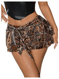 Y2K Cheetah Skirt Ruffle Leopard Mini Micro Skirt Mesh Going Out Party Rave Clubwear T-Shirts, Hoodie, Sweatshirt