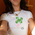 Y2k Baby Tee Coquette Top St Patricks Day Baby Tee, Gift For St Patricks Hoodie, Sweatshirt | CiraTrend.com