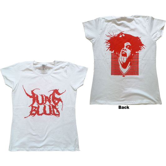 Yungblud Ladies Slim Fit T-Shirt: DEADHAPPY (Back Print)