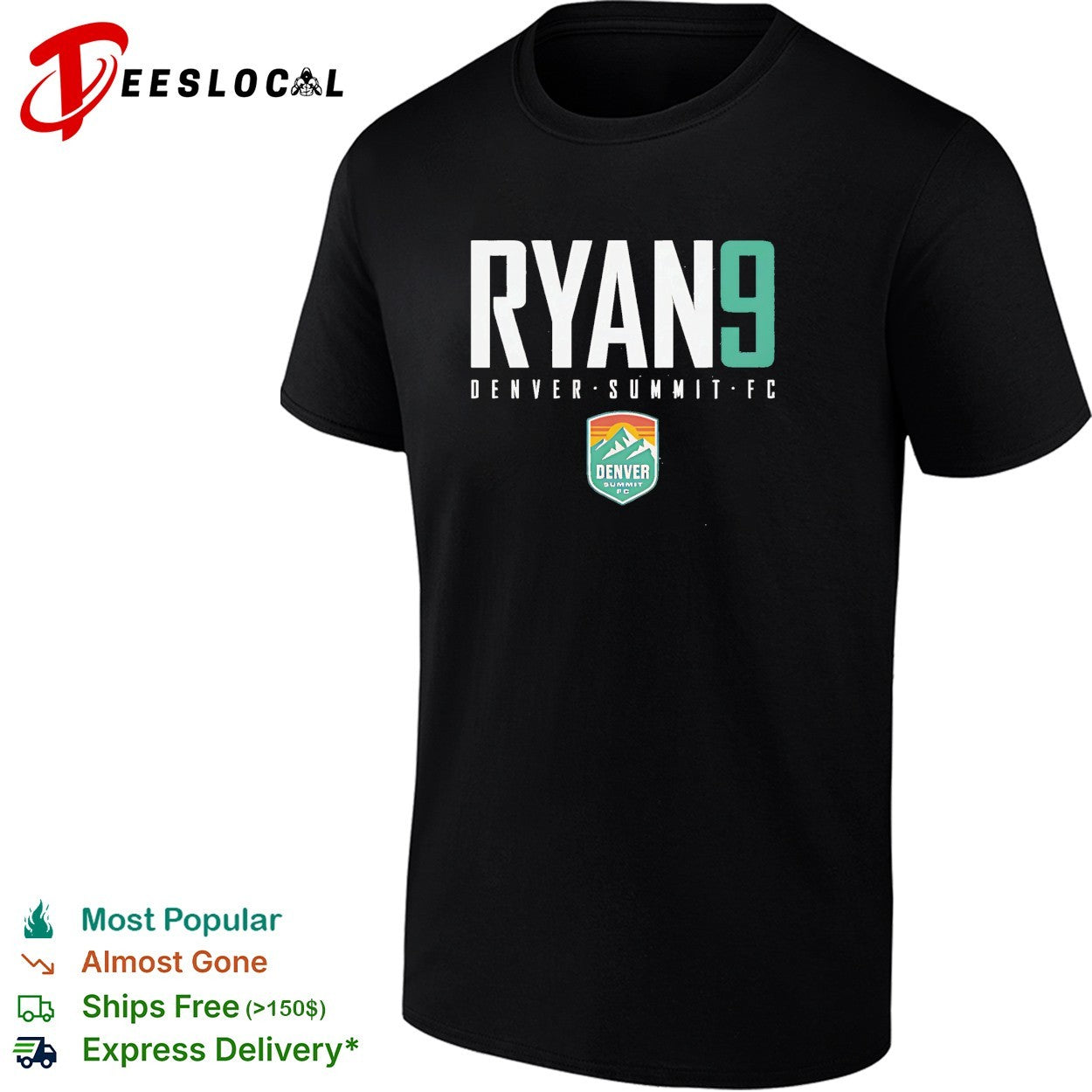 Yazmeen Ryan 9 Denver Summit FC professional women’s soccer team shirt