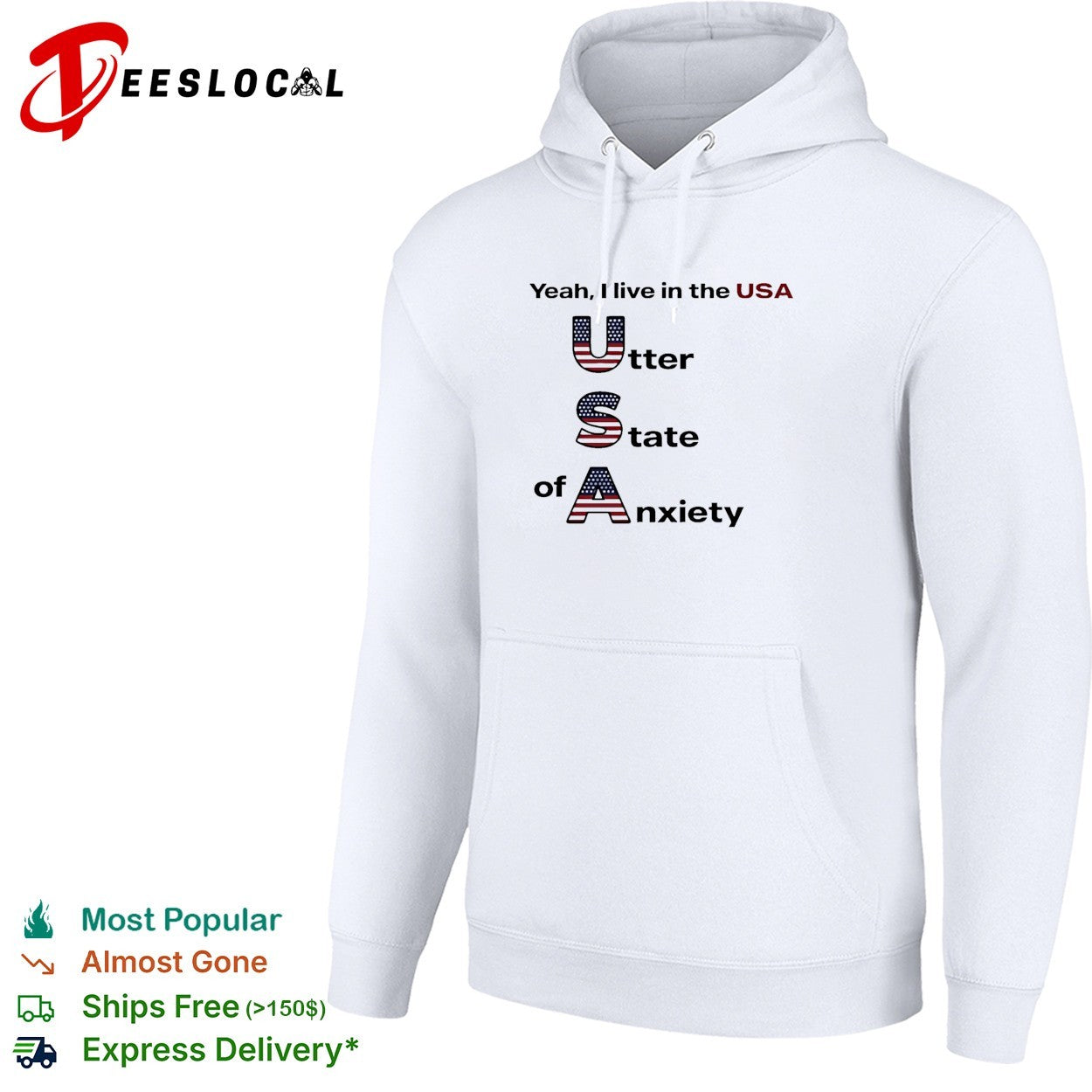 Yeah I live in the USA utter state of anxiety shirt