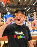 Yeah rights rainbow LGBT pride text shirt