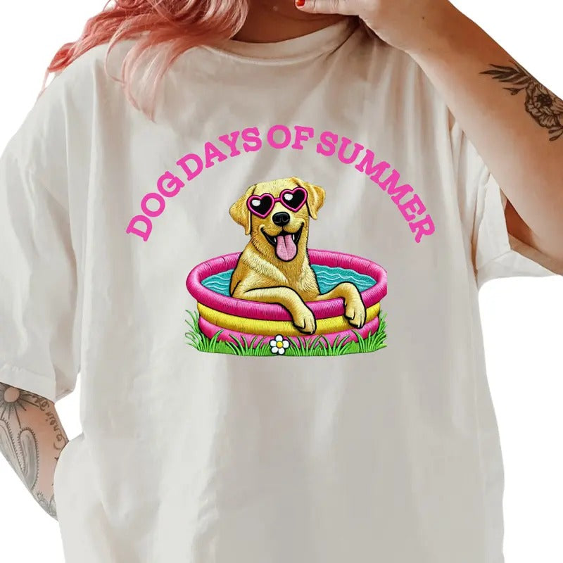 Yellow Lab Dog Days of Summer Shirt ~ Unisex Apparel Relaxed Fit Printed In The USA Clothing Womenswear Casual Comfort...