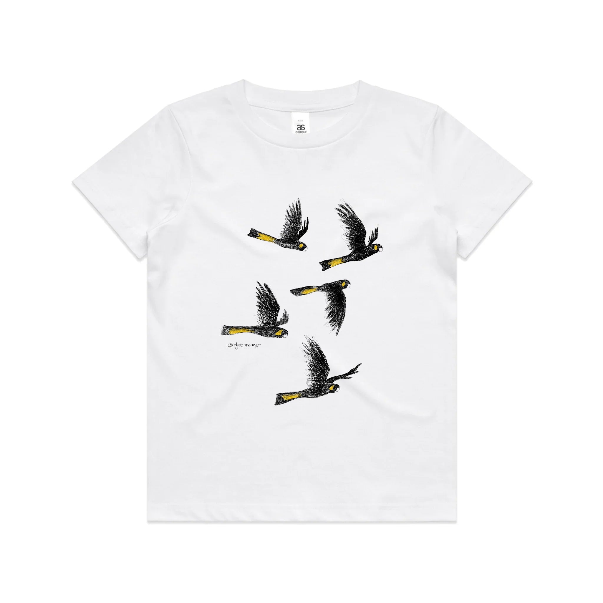 Yellow Tailed Black Cockatoos Kids Tee Hoodie, Sweatshirt | CiraTrend.com (Image 1)