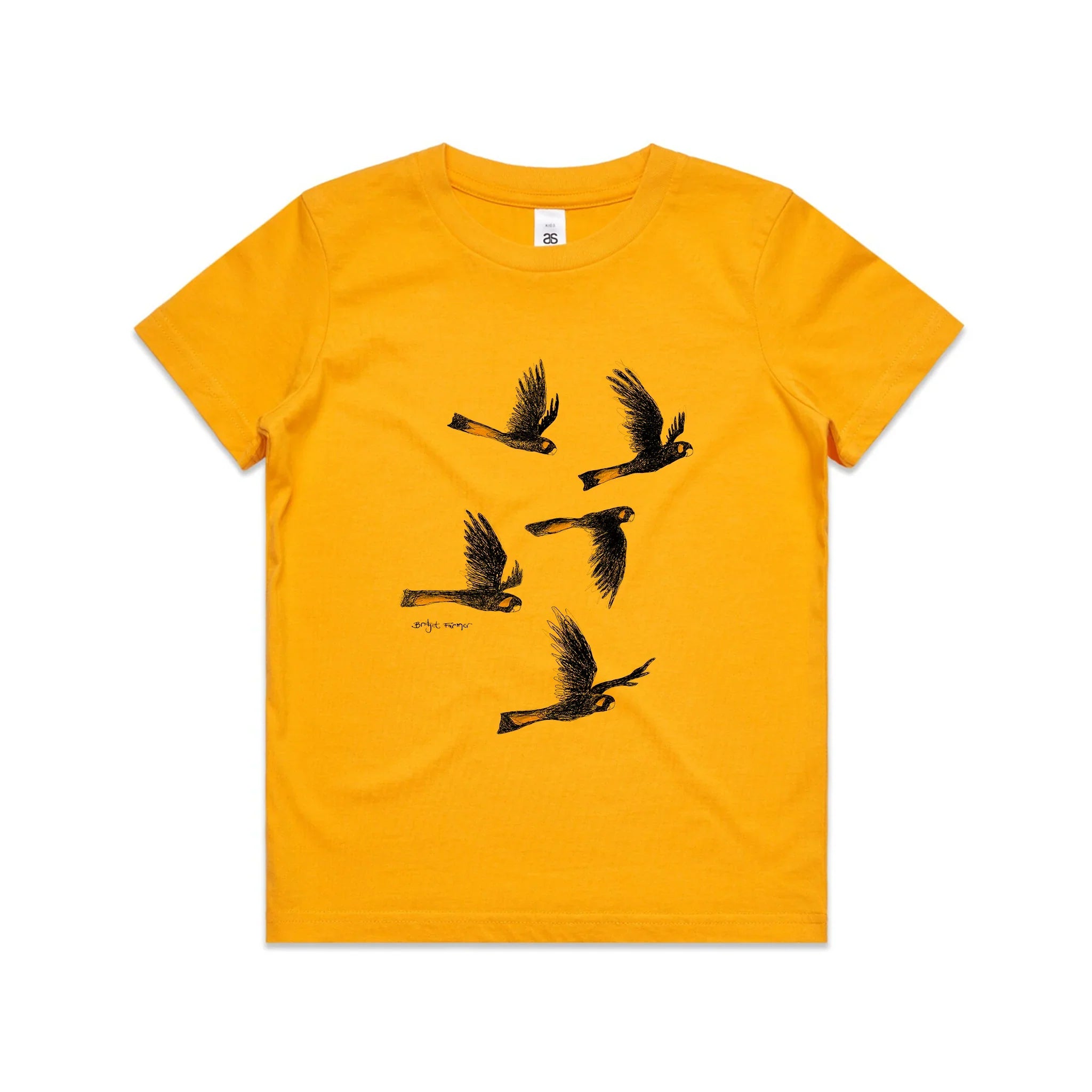 Yellow Tailed Black Cockatoos Kids Tee Hoodie, Sweatshirt | CiraTrend.com (Image 2)