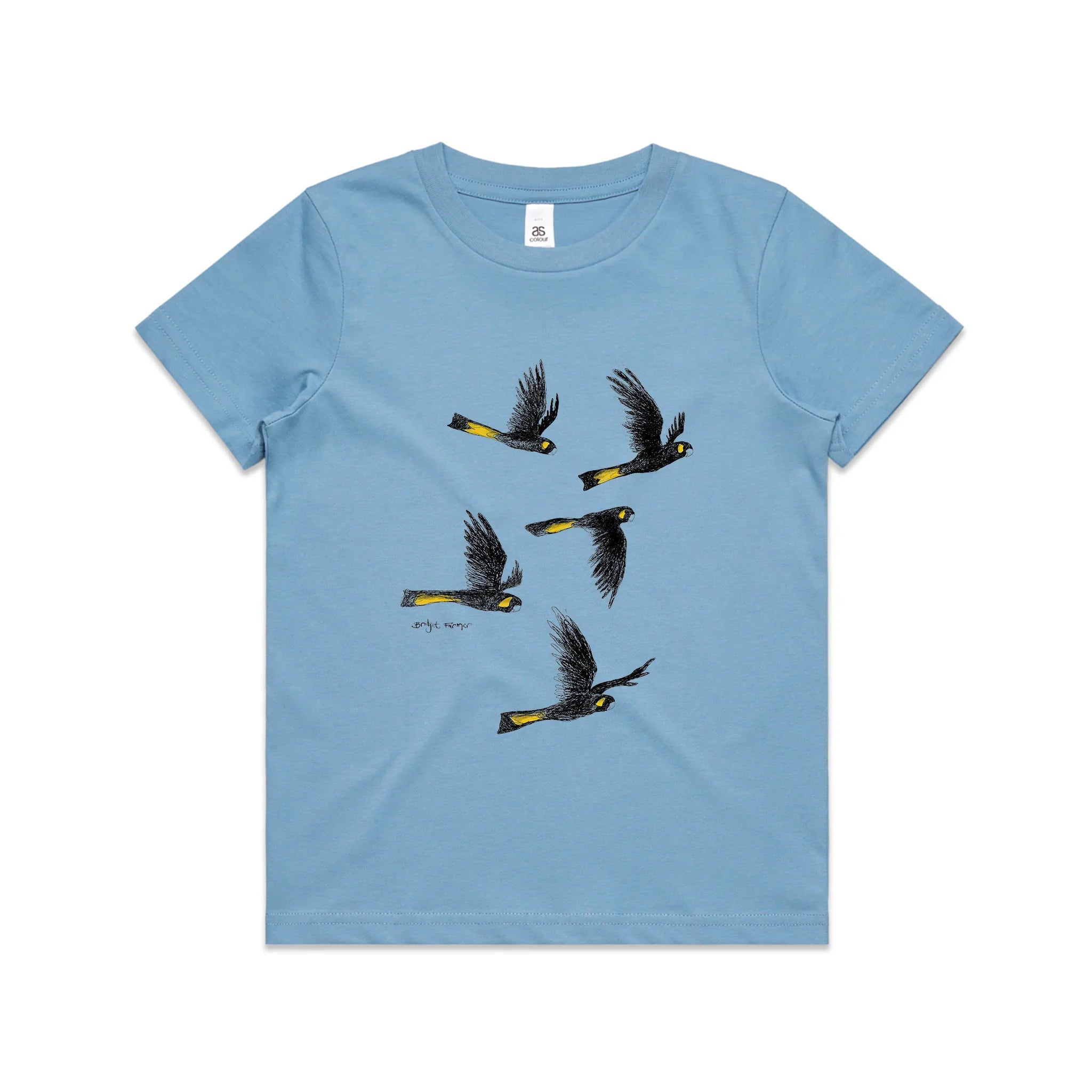 Yellow Tailed Black Cockatoos Kids Tee Hoodie, Sweatshirt | CiraTrend.com (Image 3)