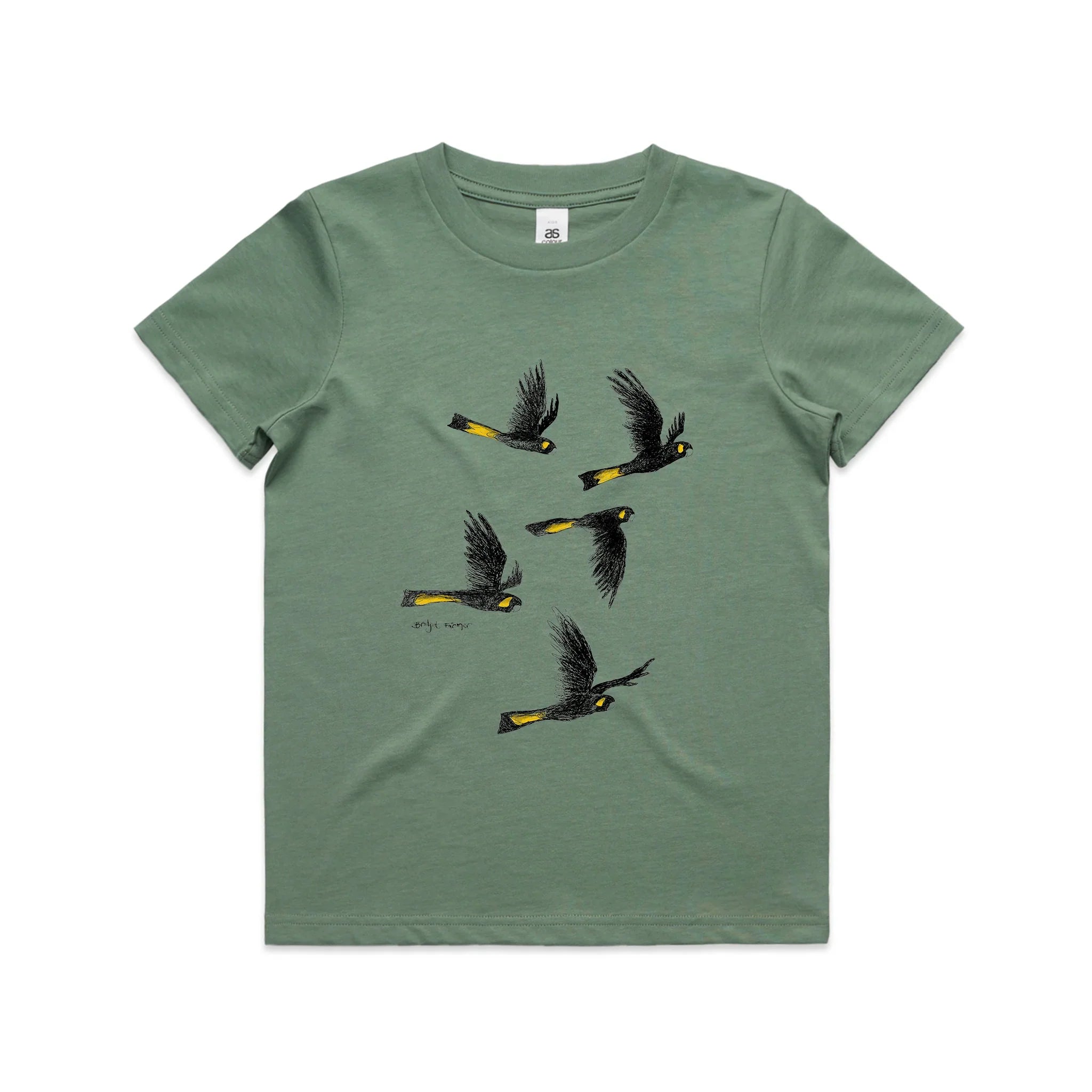 Yellow Tailed Black Cockatoos Kids Tee Hoodie, Sweatshirt | CiraTrend.com (Image 5)