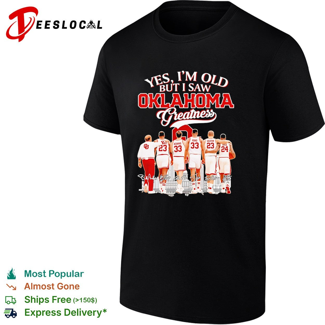Yes I’m Old But I Saw Oklahoma Greatness basketball vintage legends signature shirt