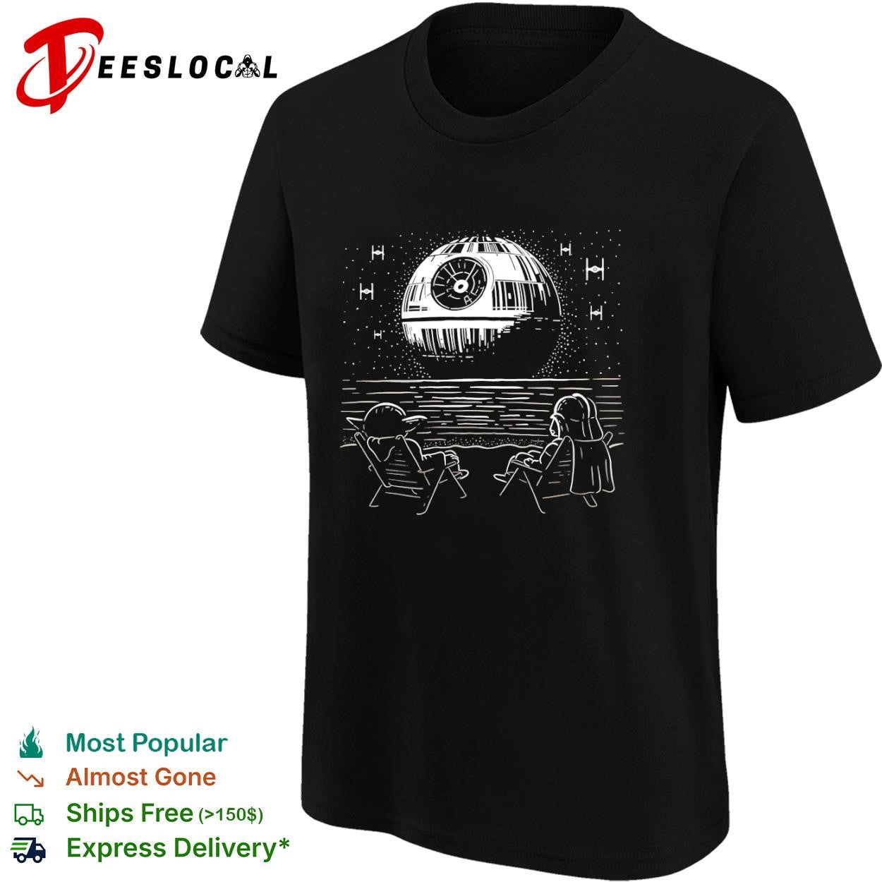 Yoda and Vader at the beach shirt