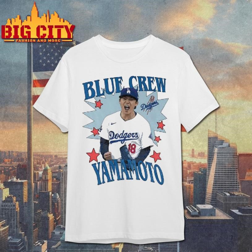 Yoshinobu Yamamoto Blue Crew Los Angeles Dodgers Baseball Players World Series 2025 Shirt