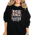 You Are Enough with Angel Wings Crewneck Sweatshirt, T Shirt, Hoodie Grunge Aesthetic Pullover | Casual, Streetwear...