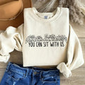 You Can Sit With Us, Christian Shirt, Religious Gift, Jesus Sweatshirt Cotton Sweaters Hoodie | CiraTrend.com