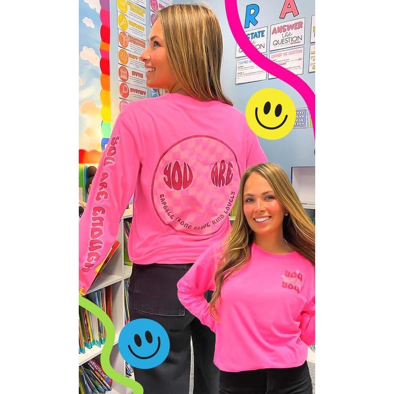 You are You Graphic Long Sleeve Shirt Hoodie, Sweatshirt | CiraTrend.com