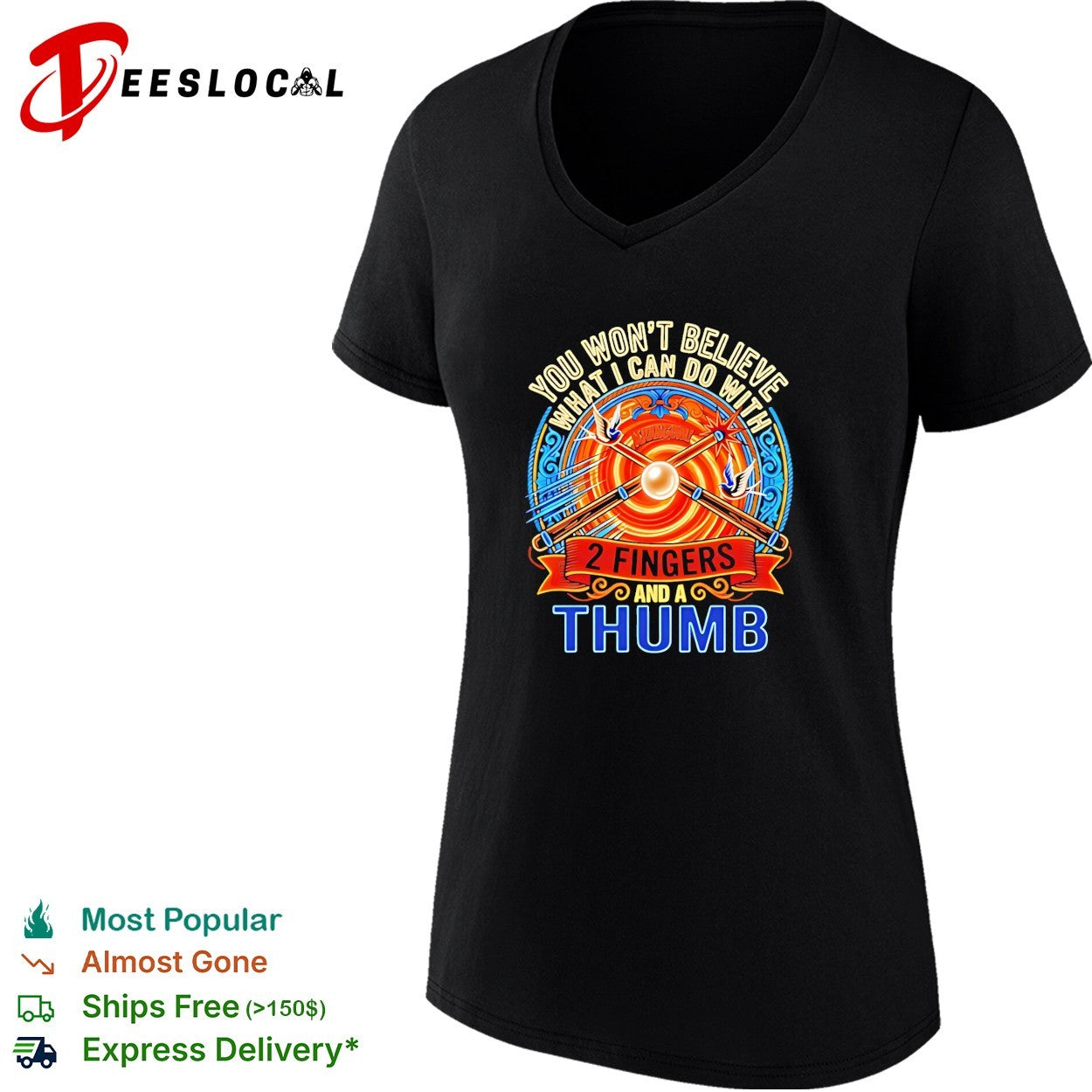 You won’t believe what I can do with 2 fingers and a thumb billiard pool shirt