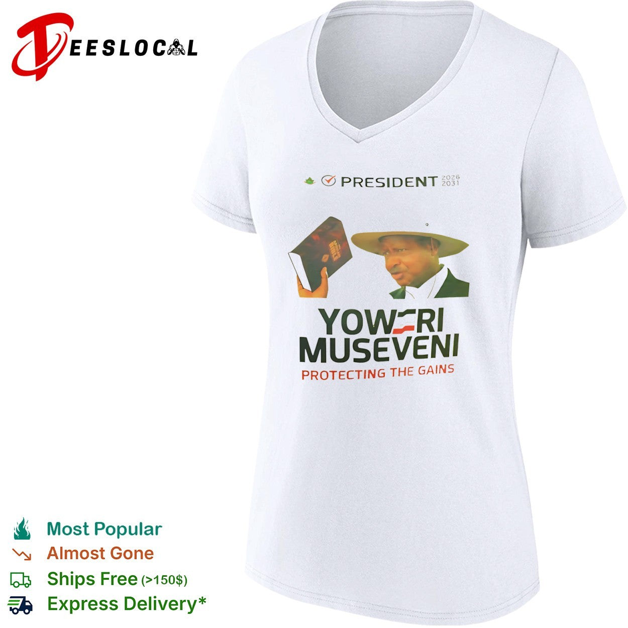 Yoweri Museveni President 2026 2031 Protecting the Gains African Bible shirt