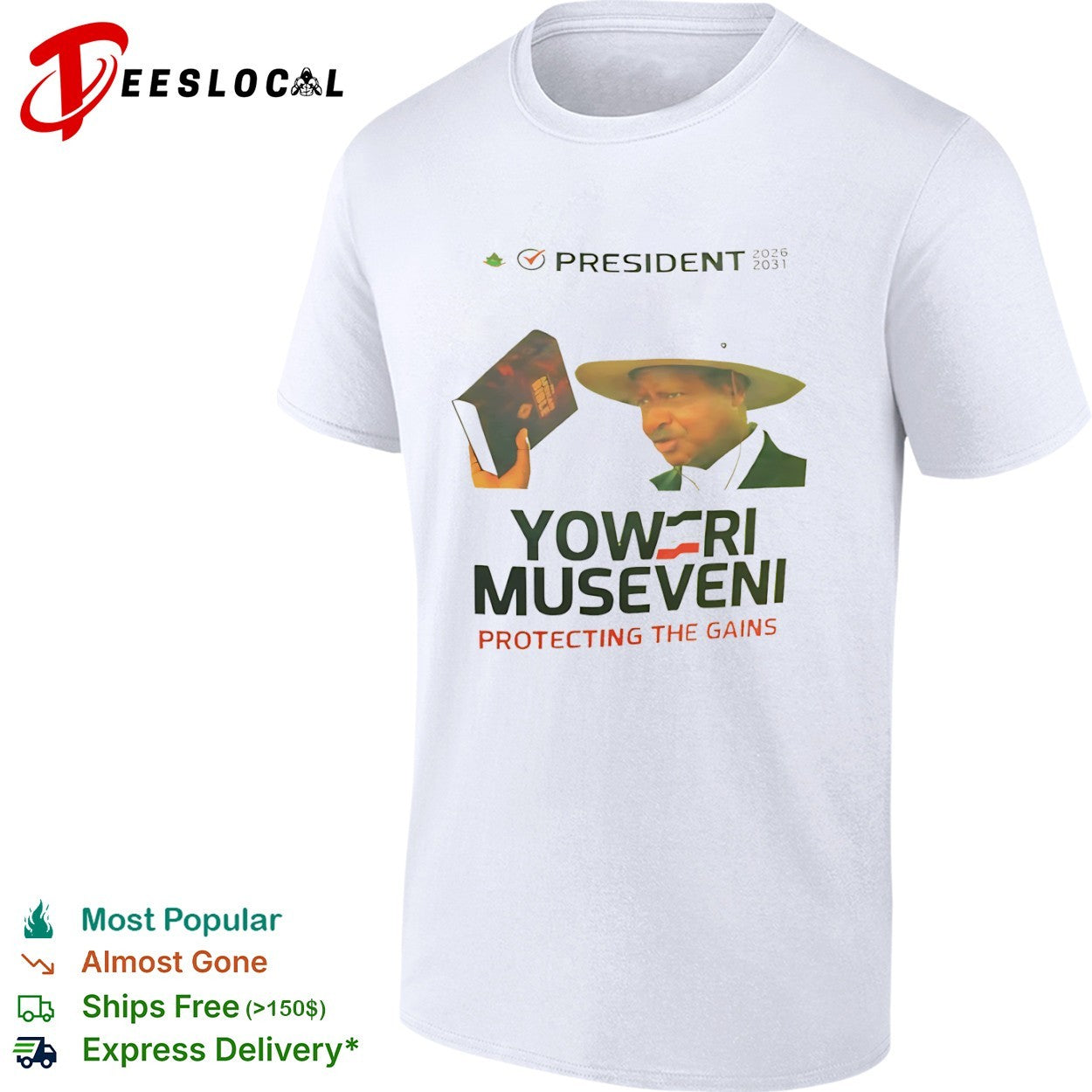 Yoweri Museveni President 2026 2031 Protecting the Gains African Bible shirt