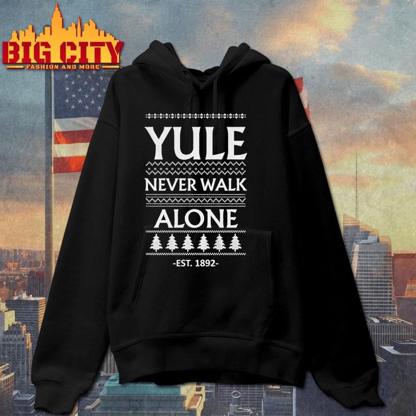 Yule never walk alone Liverpool est 1892 Merry Christmas shirt