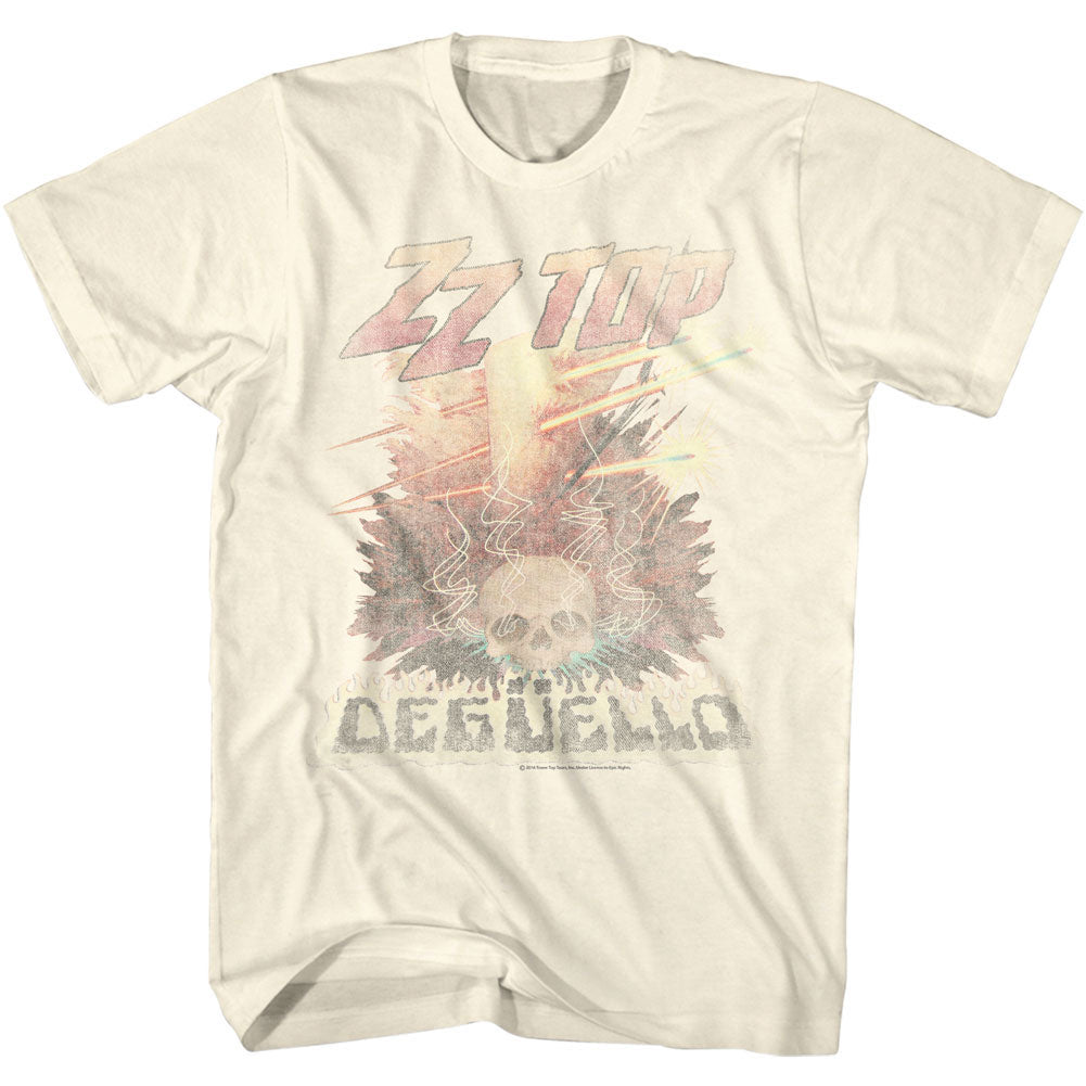 ZZ Top Mens S/S T-Shirt - Deguello Fade - Solid Natural Hoodie, Sweatshirt | CiraTrend.com