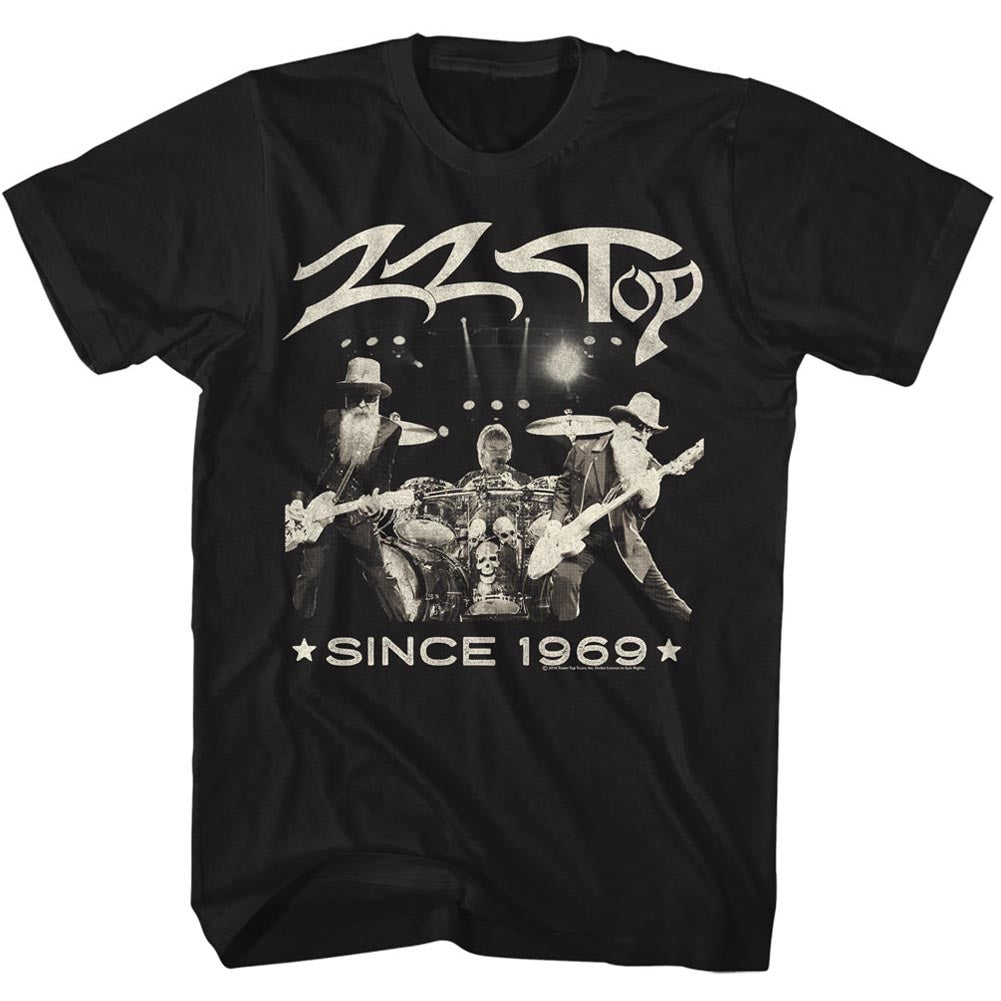 ZZ Top Mens S/S T-Shirt - Since 1969 - Solid Black Hoodie, Sweatshirt | CiraTrend.com