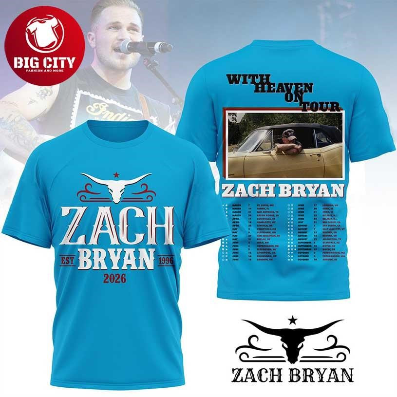 Zach Bryan With Heaven On Tour Special Two Sided Shirt